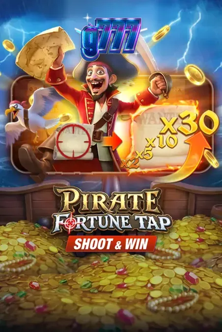 Pirate Fortune Tap গেমের ইন্টারফেস এবং কামানের দৃশ্য
